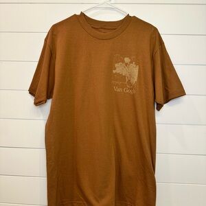 Van Gogh Irises Brown Men's T-Shirt